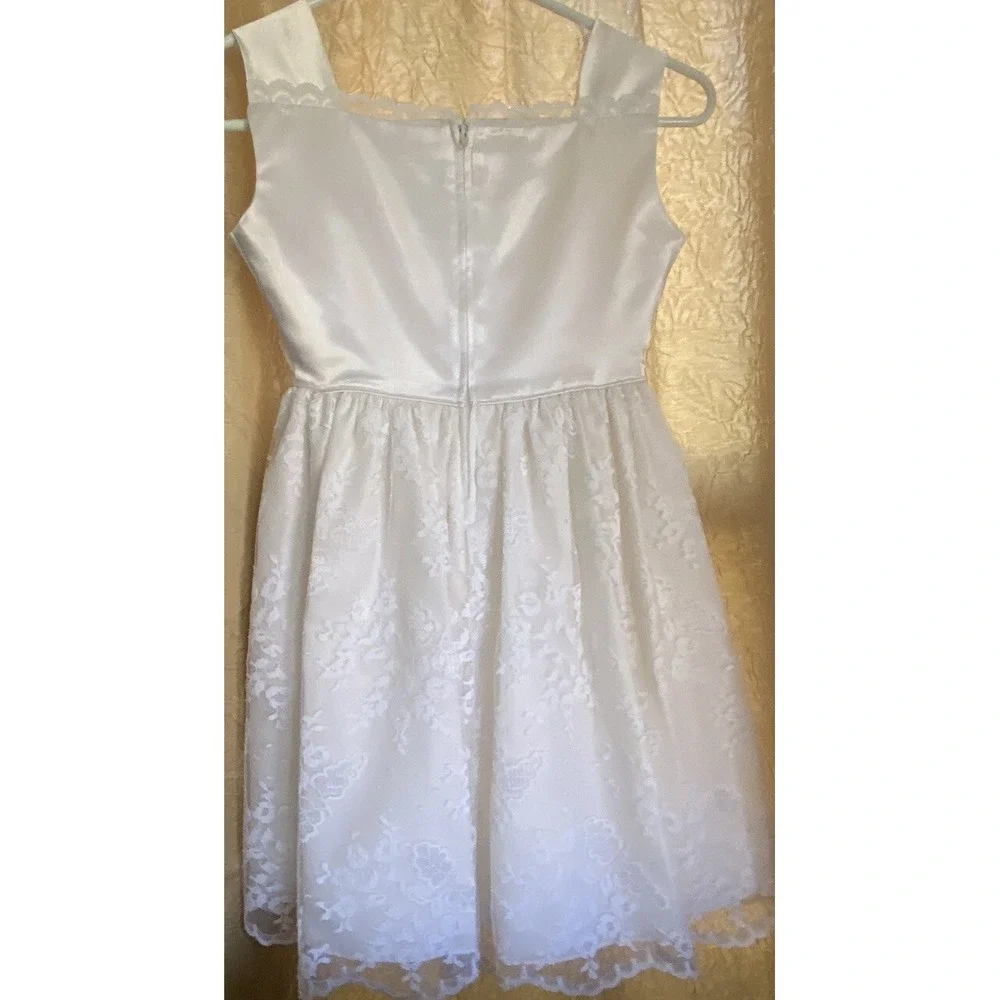 Vtg Elissa Craig International Flower Girl Dress Communion Lace Purse Sz 7 Flaw